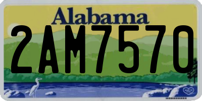 AL license plate 2AM7570