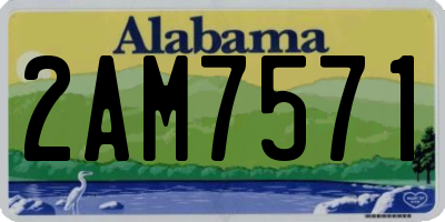 AL license plate 2AM7571