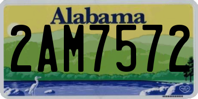 AL license plate 2AM7572