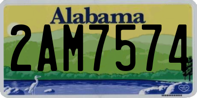 AL license plate 2AM7574