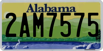 AL license plate 2AM7575