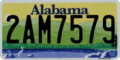 AL license plate 2AM7579