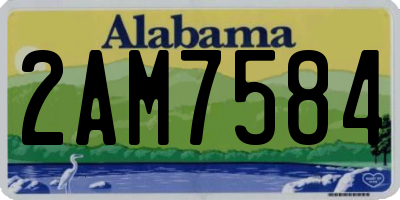 AL license plate 2AM7584