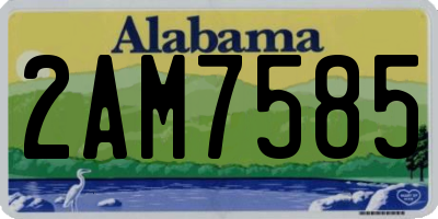 AL license plate 2AM7585
