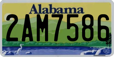 AL license plate 2AM7586