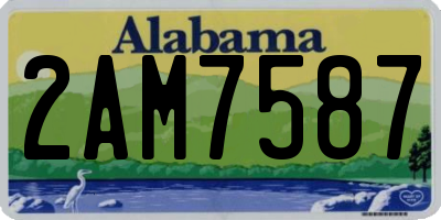 AL license plate 2AM7587