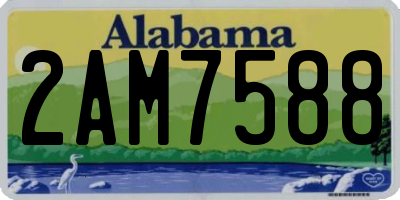 AL license plate 2AM7588
