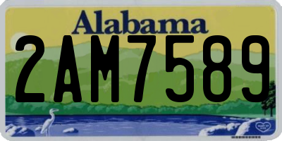 AL license plate 2AM7589