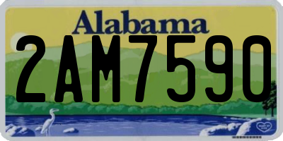 AL license plate 2AM7590