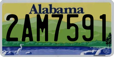 AL license plate 2AM7591