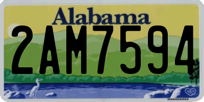 AL license plate 2AM7594