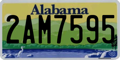 AL license plate 2AM7595