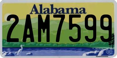 AL license plate 2AM7599