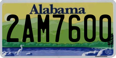 AL license plate 2AM7600