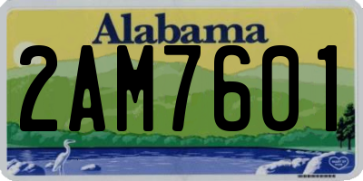 AL license plate 2AM7601