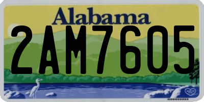 AL license plate 2AM7605
