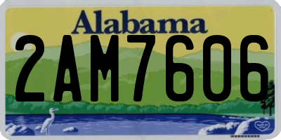 AL license plate 2AM7606