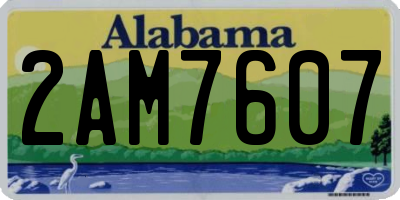 AL license plate 2AM7607