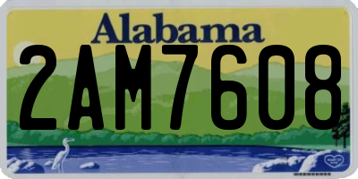 AL license plate 2AM7608
