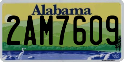 AL license plate 2AM7609