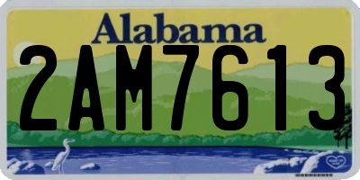 AL license plate 2AM7613