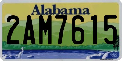 AL license plate 2AM7615