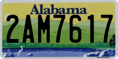 AL license plate 2AM7617