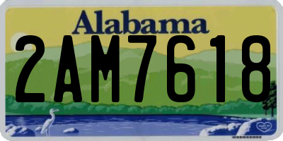 AL license plate 2AM7618
