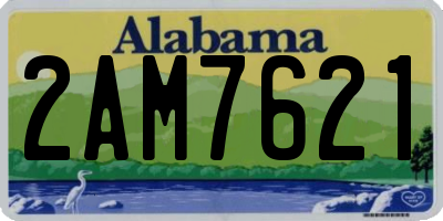 AL license plate 2AM7621