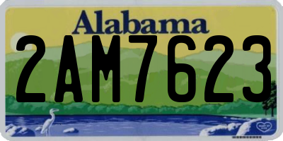 AL license plate 2AM7623
