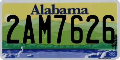 AL license plate 2AM7626
