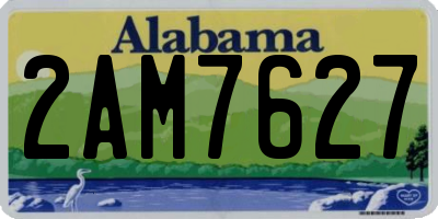 AL license plate 2AM7627