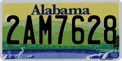 AL license plate 2AM7628