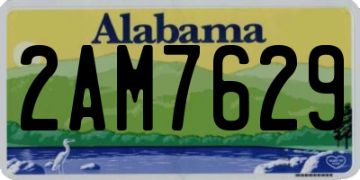 AL license plate 2AM7629