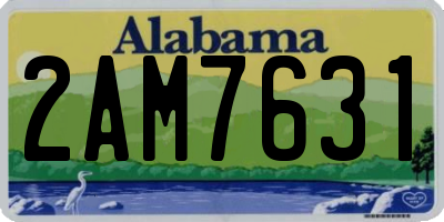 AL license plate 2AM7631
