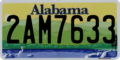 AL license plate 2AM7633