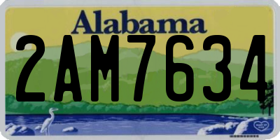 AL license plate 2AM7634