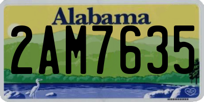 AL license plate 2AM7635