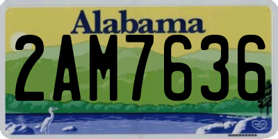 AL license plate 2AM7636