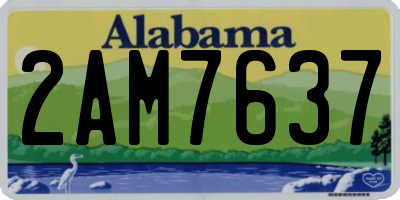 AL license plate 2AM7637