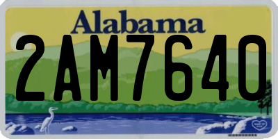 AL license plate 2AM7640