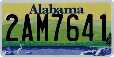 AL license plate 2AM7641