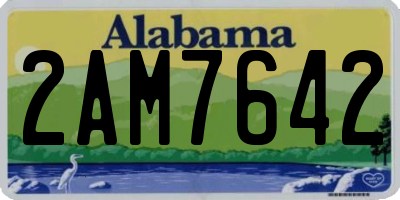 AL license plate 2AM7642