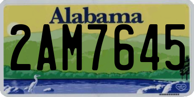 AL license plate 2AM7645