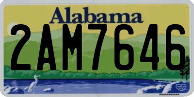 AL license plate 2AM7646