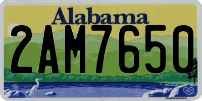 AL license plate 2AM7650