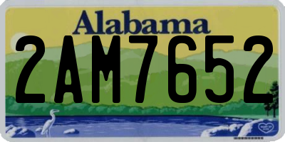 AL license plate 2AM7652