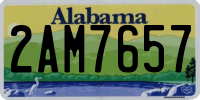 AL license plate 2AM7657