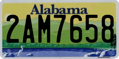 AL license plate 2AM7658