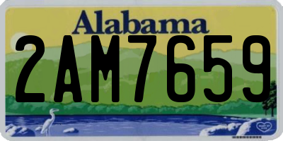 AL license plate 2AM7659